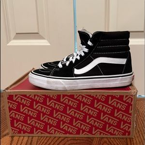 Vans Black Suede Sk8 Hi Women 8.5 Men 7